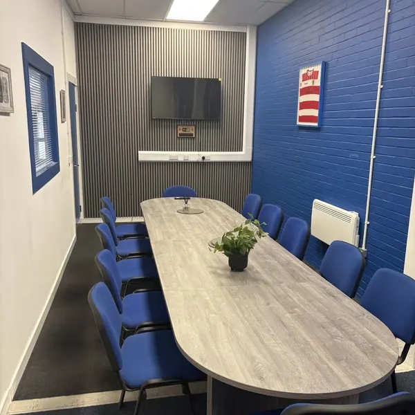 Meeting room table and chairs